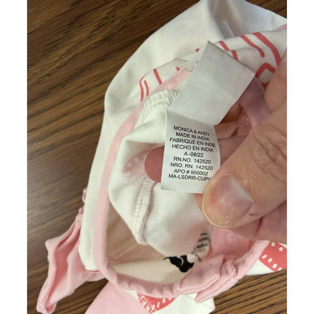 3-6m Monica + Andy Organic Cotton Pink Cupcakes - Picture 6 of 6